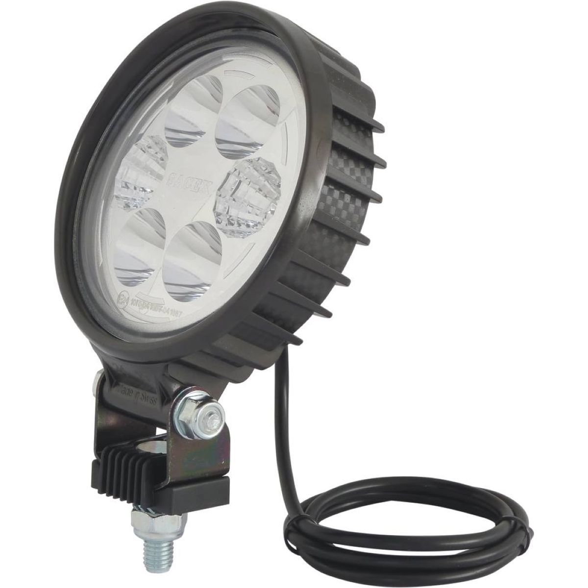 Phare de travail rond 6 LED en carbone 12W, combiné, lumens 1500