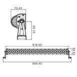 Barre d´éclairage 60 LED 180W lumens 12000Lm