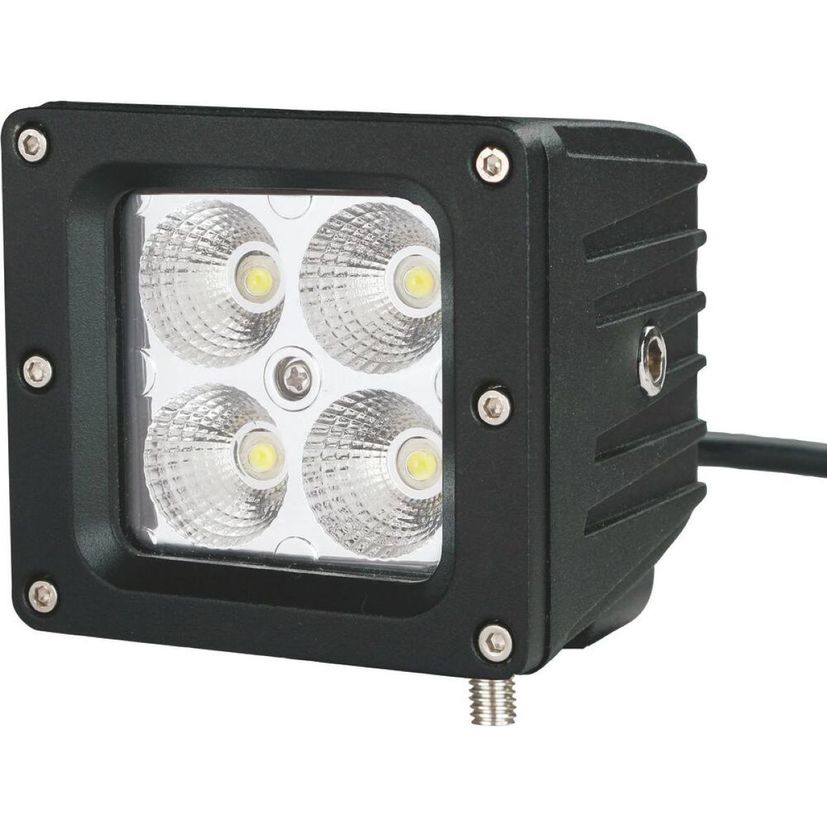 Mini-phare de travail carré 4 LED, 20W, lumens 1400