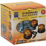 Gyrophare halogène 12/24V 23W magnétique 1 ventouse, homologué R65-R10