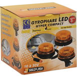 Gyrophare 8 LED rotatif à plat, de 10 à 30V, homologué R65-R10