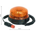 Gyrophare 8 LED rotatif magnétique, de 10 à 30V, homologué R65-R10