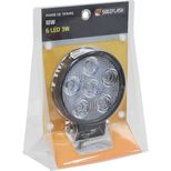 Phare de travail rond 6 LED 18W lumens 1200, faisceau longue portée, portée d´éclairage 1000m