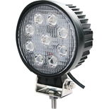 Phare de travail rond LED 10/32V 27W 1800Lm, faisceau longue portée, portée d'éclairage 800 mètres