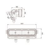 Barre d'éclairage LED 10/32V 20W 1400lumens homologuées sur route - lot de 2pc