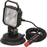 Phare de travail carré magnétique 4 LED en carbone, 9W, lumens 1000