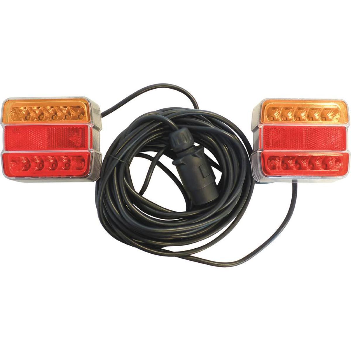 Kit de signalisation magnétique 12V à LED, arrière, 2,50 mètres entre feux, 12 mètres de câble