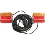 Kit de signalisation magnétique 12V à LED, arrière, 4 mètres entre feux, 12 mètres de câble