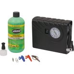 Kit anti crevaison - gel fluide vert bidon 473 ml + compresseur 12V, réparation pneu tubeless en 15 minutes