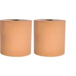 Lot de 2 bobines essuie mains 21x25 cm Ouate chamois havane