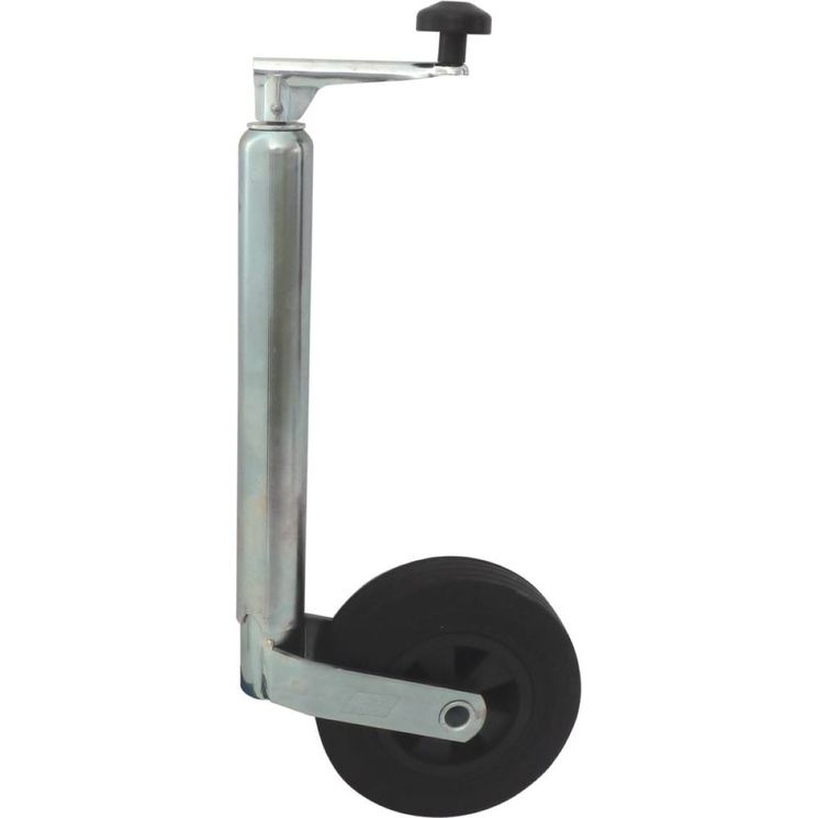 Roue jockey 150kg jante PVC tube Ø 48mm