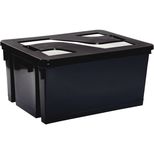 Bac de rangement avec couvercle clipsable 50 litres, EDA