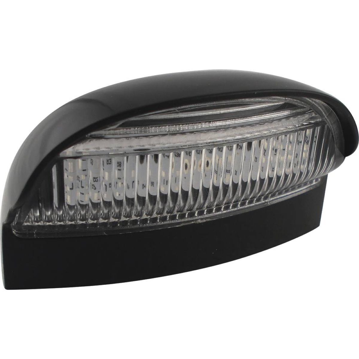 Feu éclaireur de plaque LED 12/24V noir, 70x40x45 mm, entraxe 45 mm