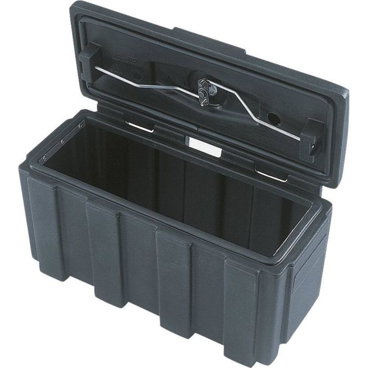 Coffre de rangement 20kg, étanche en plastique noir 515x225x272mm ouverture sur toute la largeur, AL-KO