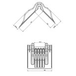 Cornière de protection PVC  pour sangle jusqu´à 67 mm de largeur, Arrim´Up