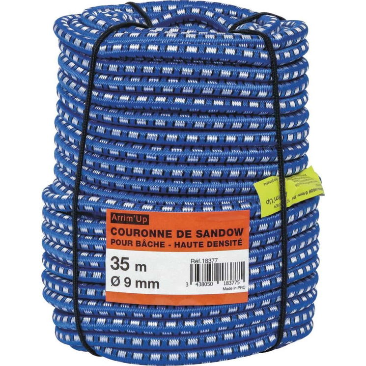 Couronne de sandows pour bâches Ø9 mm, longueur 35 mètres, Arrim´Up