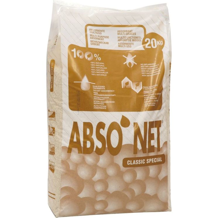 Absorbant industriel 40 litres, pour l’absorption de liquides, sac de 20 Kg