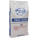 Absorbant granulé végétal 40 litres, pour l’absorption de liquides, sac de 8 Kg