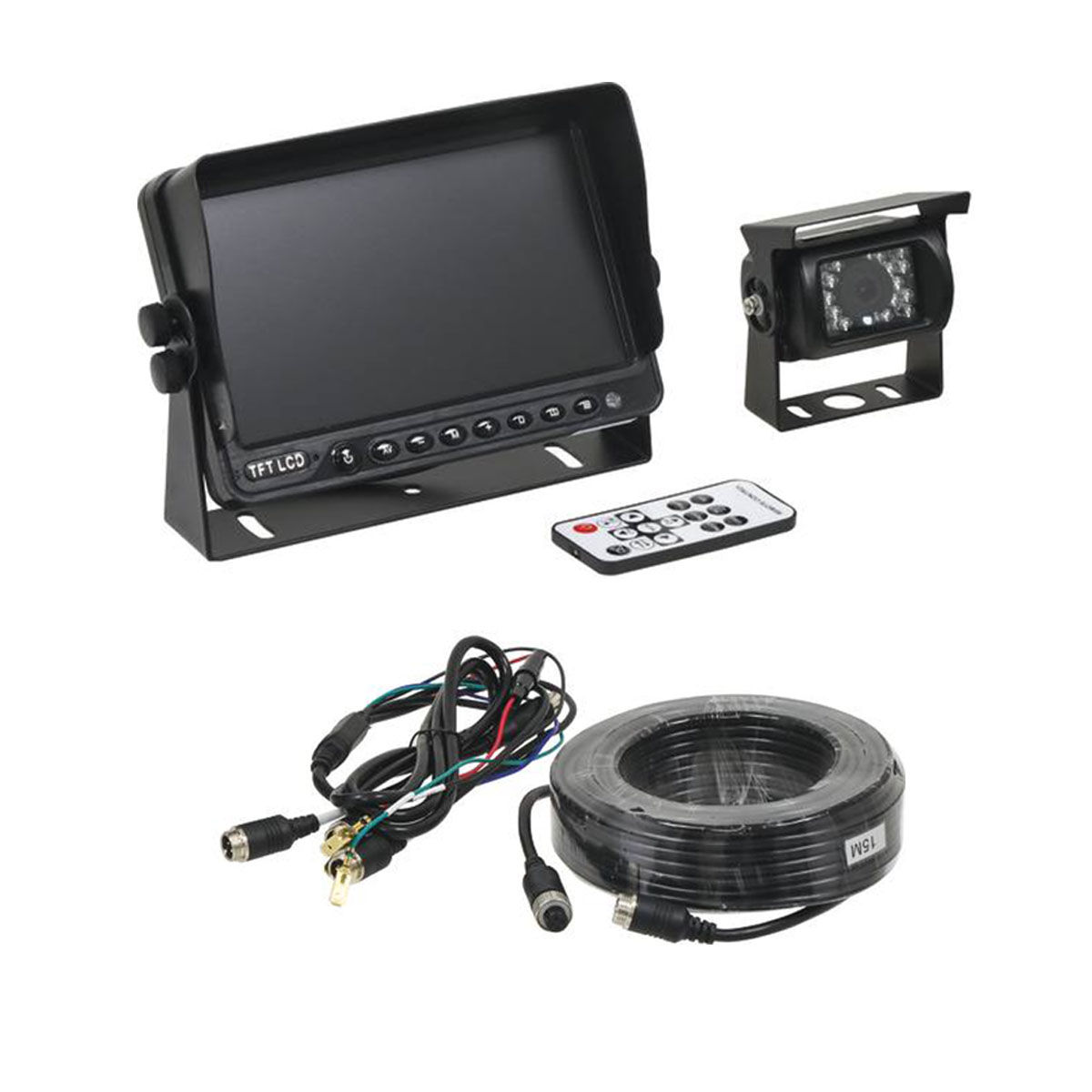TD® Camera de recul 7 12-24 V Tiret Support LCD Moniteur Ecran/ Systè –