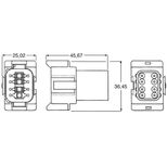 Kit connecteur mâle/femelle étanche de 3 à 8 voies, série DT