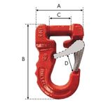 Crochet pour élingue textile CMU 1T, acier grade 80