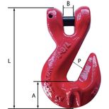 Crochet raccourcisseur à chape pour chaine Ø10mm, grade 80, CMU 3,15 tonnes