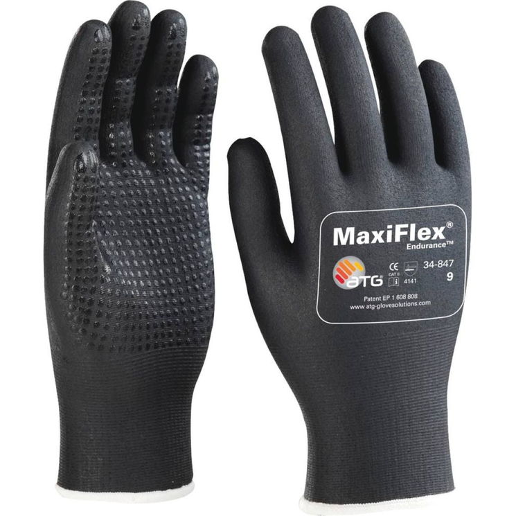 Gants de manutention MAXIFLEX PLUS 100% enduit nitrile, taille XL (10)