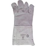 Paire de gants soudeur, anti-chaleur, cuir croûte de bovin - taille 10, gris