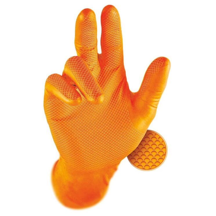 Boîte de 50 gants jetables XL - Nitrile - Grippaz, texturés intérieur et extérieur, non poudrés