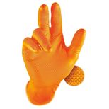 Boîte de 50 gants jetables L - Nitrile - Grippaz, texturés intérieur et extérieur, non poudrés