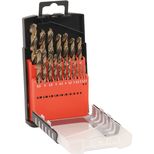 Coffret de 19 forets métaux HSS, taillé-meulés, Ø1 à 10 par 1/2 mm, DRAKKAR