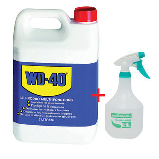 Bidon dégrippant lubrifiant 5 L + pulvérisateur 500 ml WD40 1010060 - WD-40  