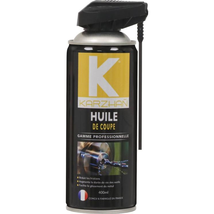 Huile de coupe moussante et adhésive KARZHAÑ, aérosol 400 ml