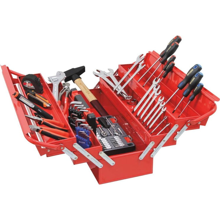 Caisse à outils complète, 96 outils, spécial dépannage, DRAKKAR