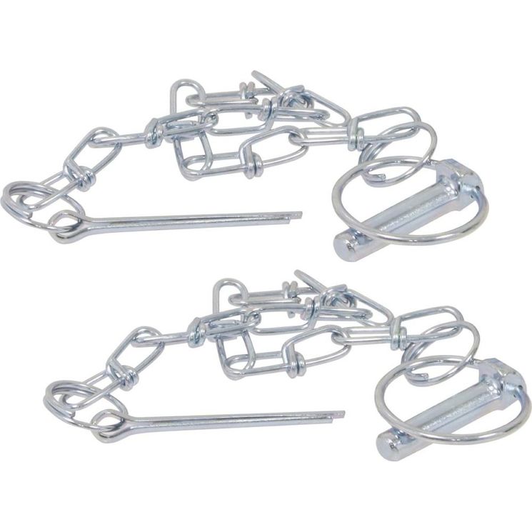 Lot de 2 Goupille clips avec chaîne, tige 11 mm, KLIPPER