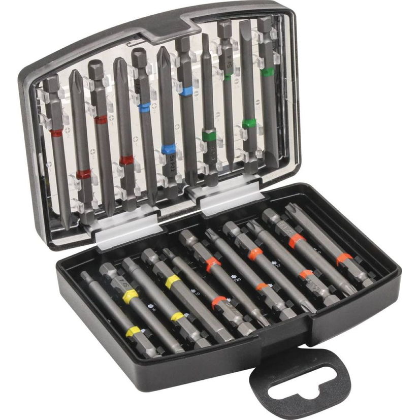 Coffret de 22 embouts 1/4" longueur 75mm, qualité S2, SCHNEIDER