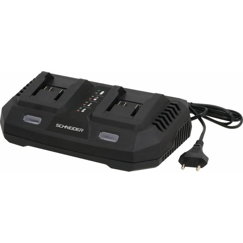 Chargeur double 21V, 3A, pour outil électroportatif SCHNEIDER