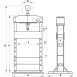 Presse d'atelier 15T, manuelle, course du vérin 160 mm, modèle d'établi, DRAKKAR