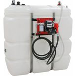 Cuve de stockage Fioul, Gasoil, GNR PEHD 1500 litres double paroi, avec kit station gasoil 230V 60 l/min et pistolet automatique, compteur et filtre pour usage intérieur