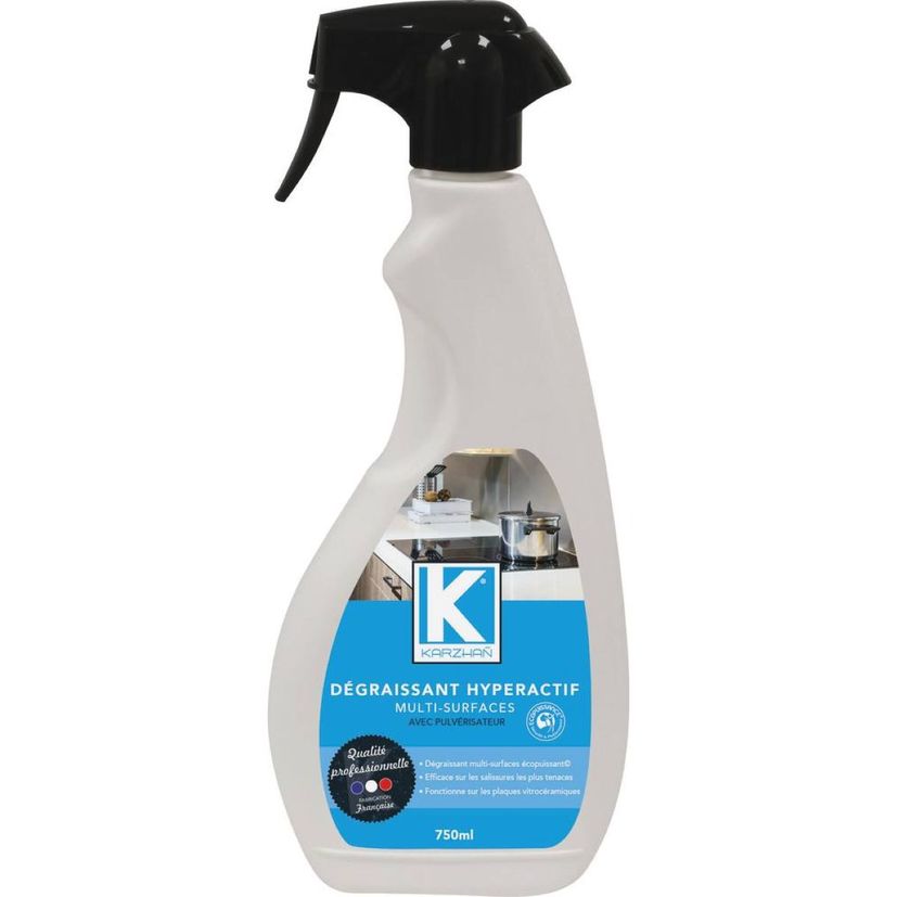 Dégraissant écopuissant toutes surfaces, flacon spray 750 ml, KARZHAN