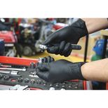 Boîte de 100 gants jetables de M à XXL - Nitrile - ambidextres, non poudré et non stérile, noir, NOWEAR