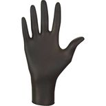 Boîte de 100 gants jetables Nitrile - ambidextres, taille M - L - XL, non poudré et non stérile, noir, MERCATOR