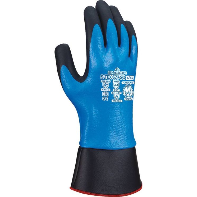 Gants anti-coupure enduit nitrile 3/4 dos avec manchette de sécurité, S.TEX377SC - taille 9 (XL)