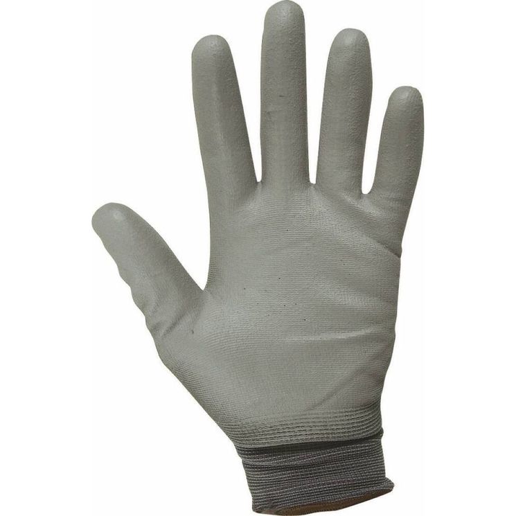 Gants de dextérité enduit PU poignet élastique, sans couture EN 388, taille 8 (M)