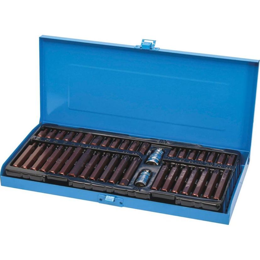 Coffret de 40 pièces d'embout Hexagonal, XZN, Torx avec 2 douilles 1/2 et 3/8" porte embout, STILKER