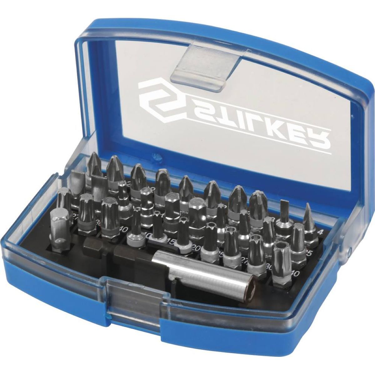 Coffret de 32 embouts hexagonal 1/4" acier CRV, STILKER