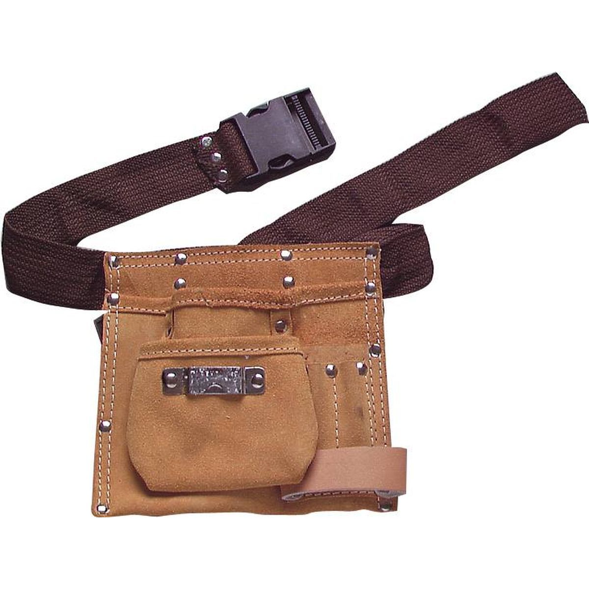 Pochette porte-outils ceinture (3 grandes poches, cuir)