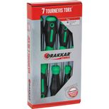 Jeu de 7 tournevis Torx de T10 à T40, DRAKKAR