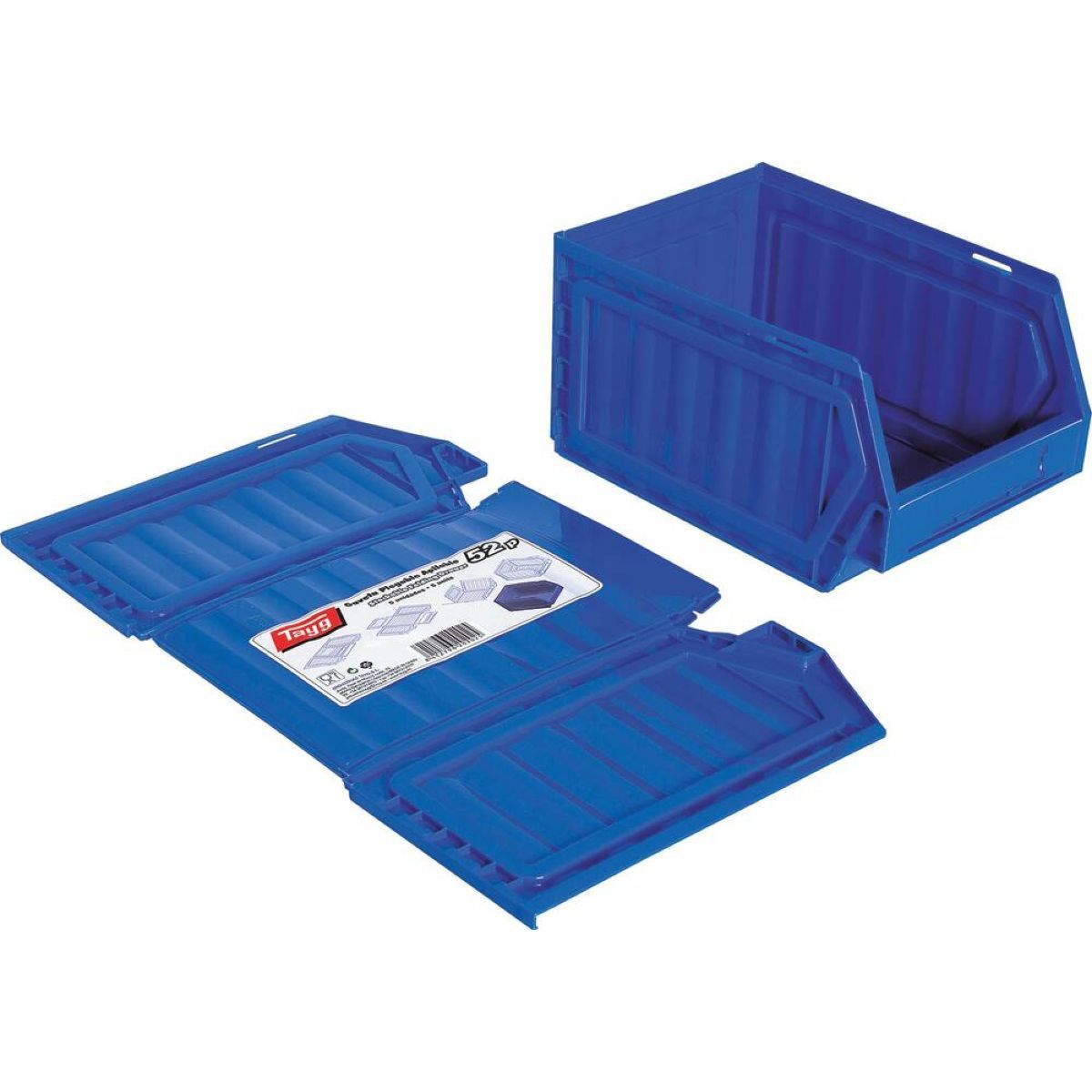 Lot de 5 boite à bec pliable bleue 236x160x130 mm, TAYG