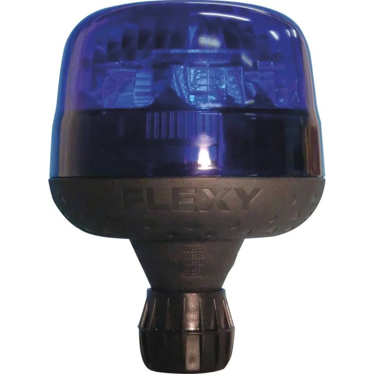 Gyrophare LED simple flash 10/30V, fixation sur tige flexible autoblock, homologué R65-R10, GALAXY FLEXI